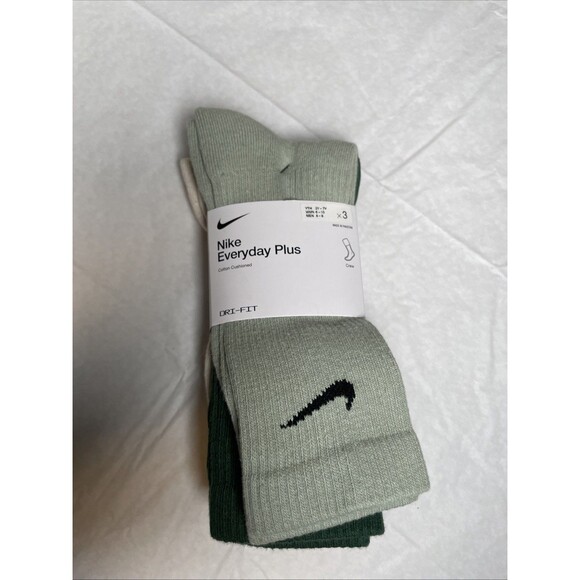 Nike Everday Plus Cushioned Crew Socks 3 Pack UK 5-8 EUR 38- 42 Multi - Picture 1 of 2